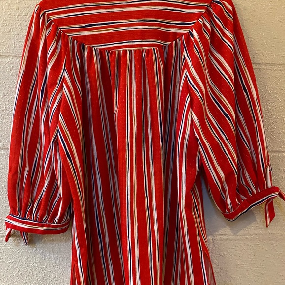 Vintage Top Notch red striped blouse - Picture 2 of 8